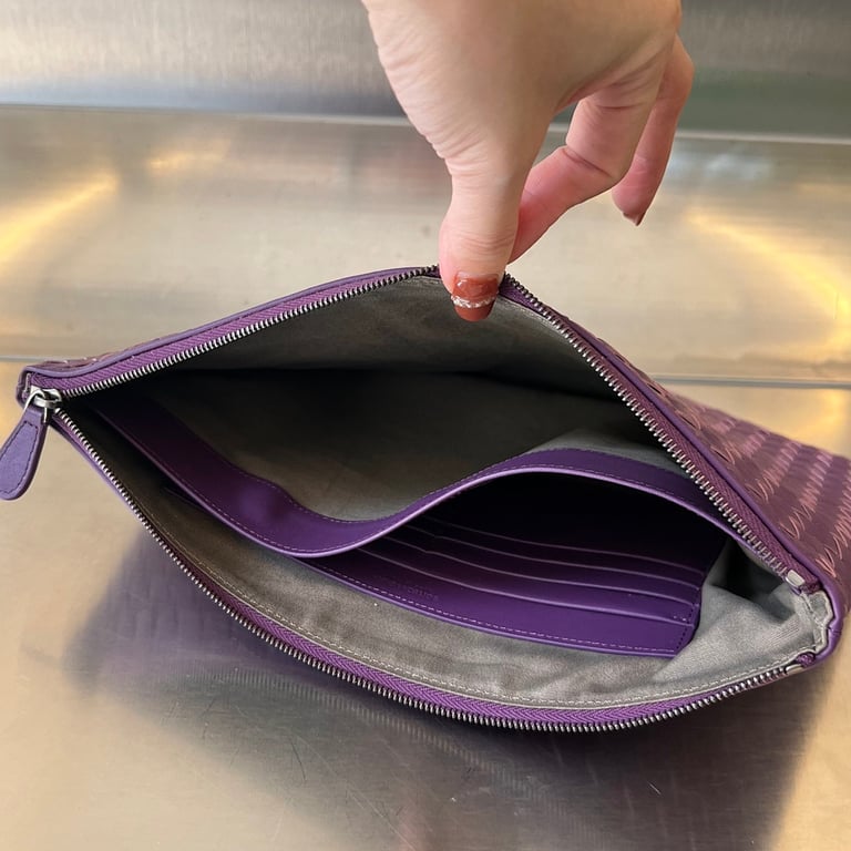Bottega Veneta Intrecciato Pouch 522430 Purple - 6