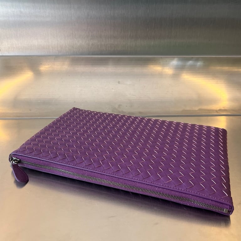 Bottega Veneta Intrecciato Pouch 522430 Purple - 9
