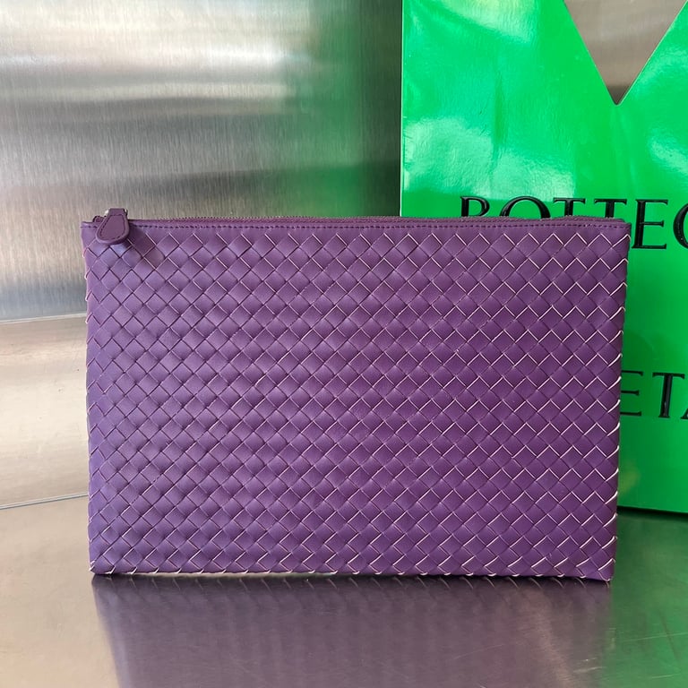 Bottega Veneta Intrecciato Pouch 522430 Purple - 10
