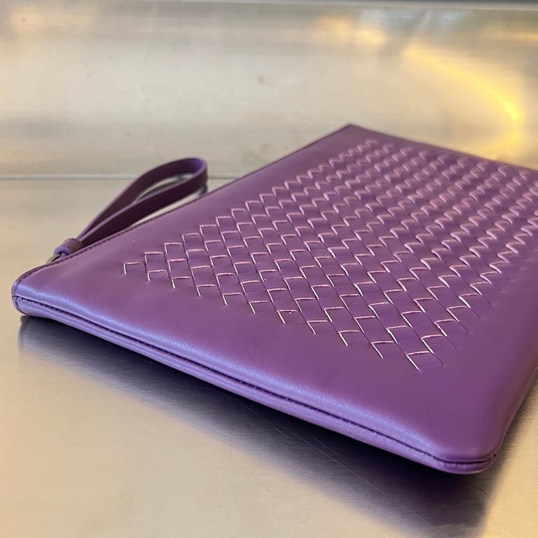Bottega Veneta 256405 Intrecciato Clutch Purple - 8