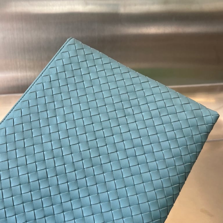 Bottega Veneta Intrecciato Clutch 522430 Light Blue - 7