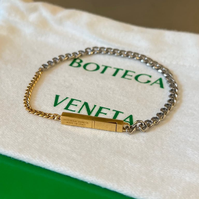 Bottega Veneta Two-Tone ID Chain Bracelet 740969 - 2
