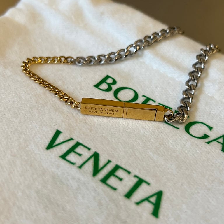 Bottega Veneta Two-Tone ID Chain Bracelet 740969 - 3