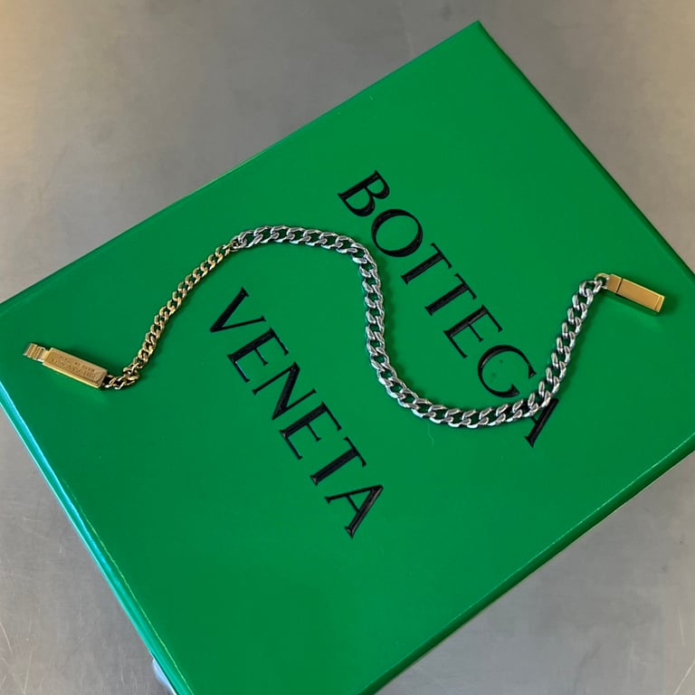 Bottega Veneta Two-Tone ID Chain Bracelet 740969 - 6