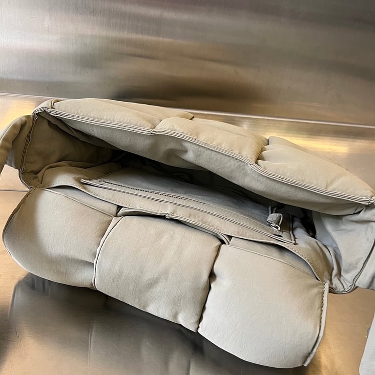 Bottega Veneta Padded Cassette Nylon Bag Beige - 4