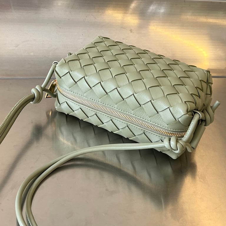 Bottega Veneta Mini Loop Camera Bag Travertine Green - 6