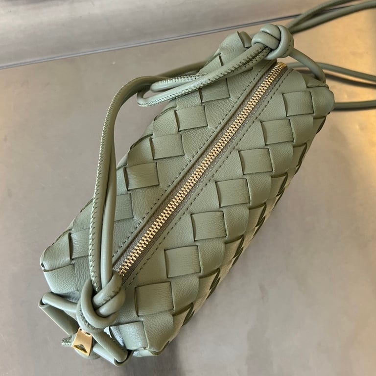 Bottega Veneta Mini Loop Camera Bag Travertine Green - 7