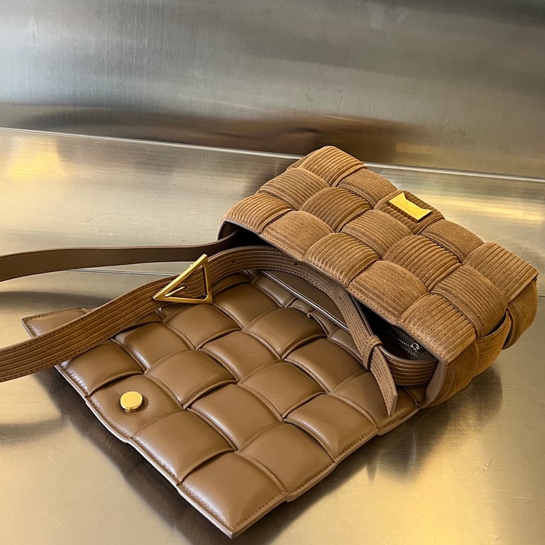 Bottega Veneta Padded Cassette Brown Corduroy Suede - 7