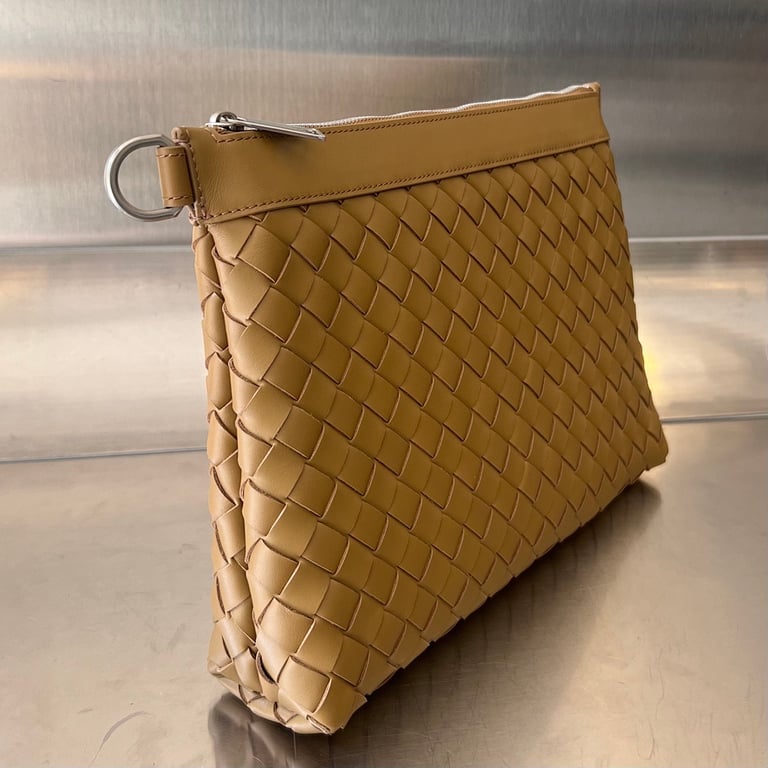 Bottega Veneta Intrecciato Pouch 651852 Tan - 9
