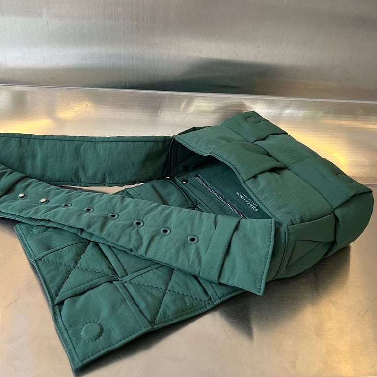 Bottega Veneta Padded Cassette Nylon Bag Green 755182 - 6