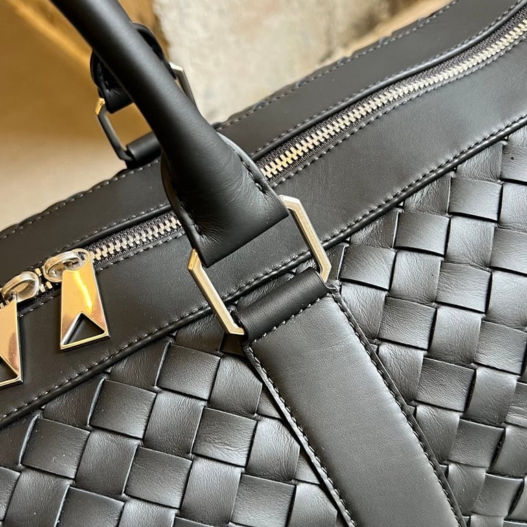 Bottega Veneta Intrecciato Duffle Bag Black - 5