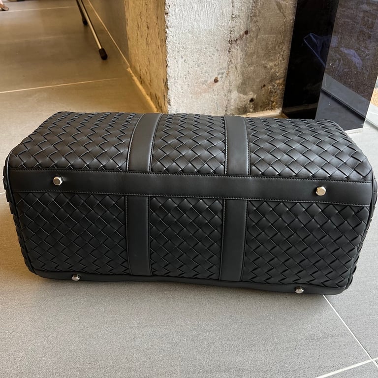Bottega Veneta Intrecciato Duffle Bag Black - 7