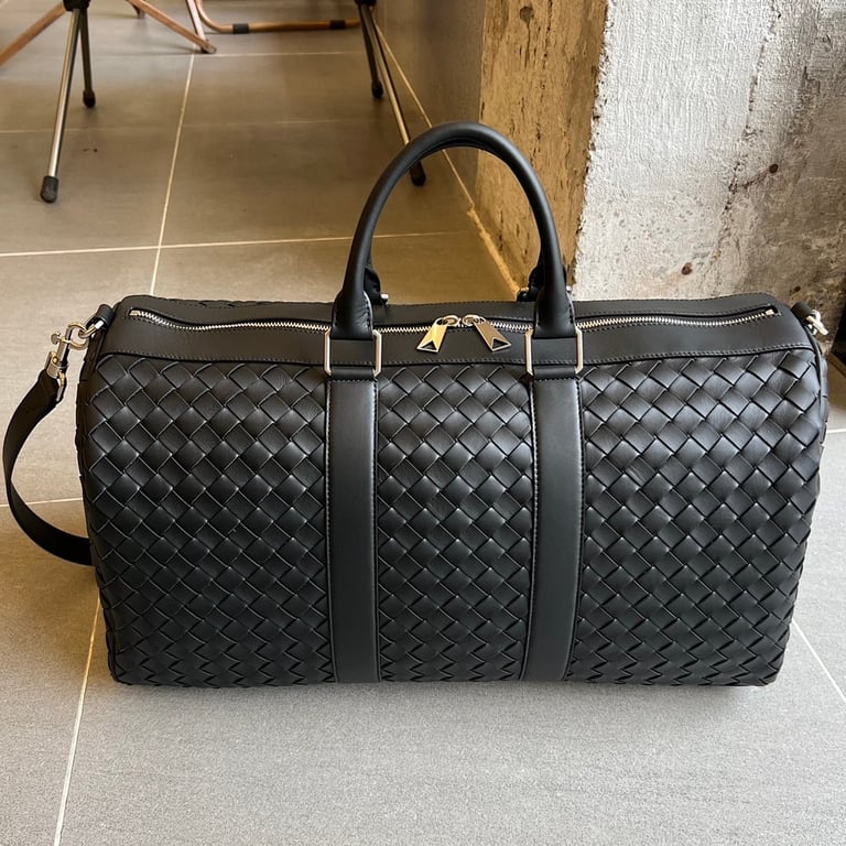 Bottega Veneta Intrecciato Duffle Bag Black - 8