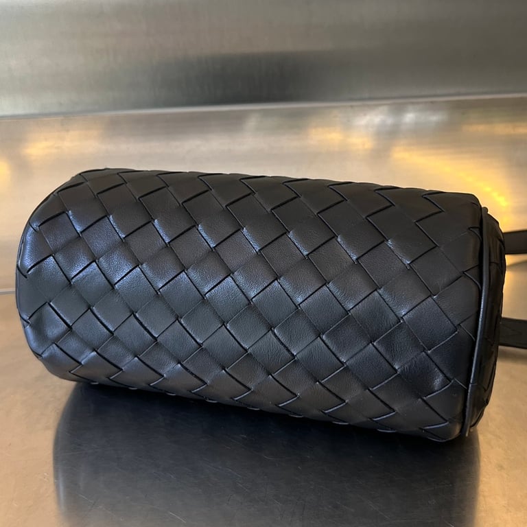 Bottega Veneta Mini Intrecciato Barrel Bag Black - 8