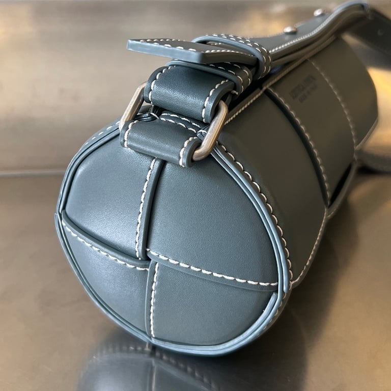 Bottega Veneta Intrecciato Cylinder Bag Blue - 9