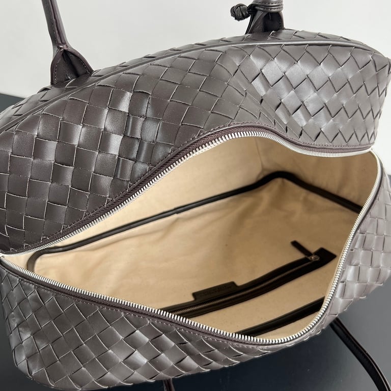 Bottega Veneta Intrecciato Travel Bag 766372 Dark Brown - 6