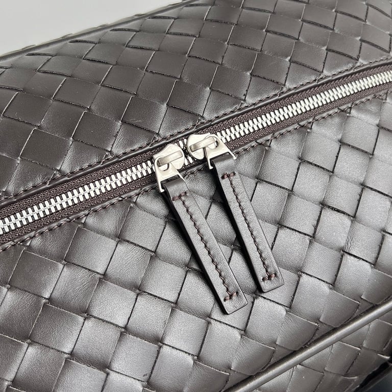 Bottega Veneta Intrecciato Travel Bag 766372 Dark Brown - 7