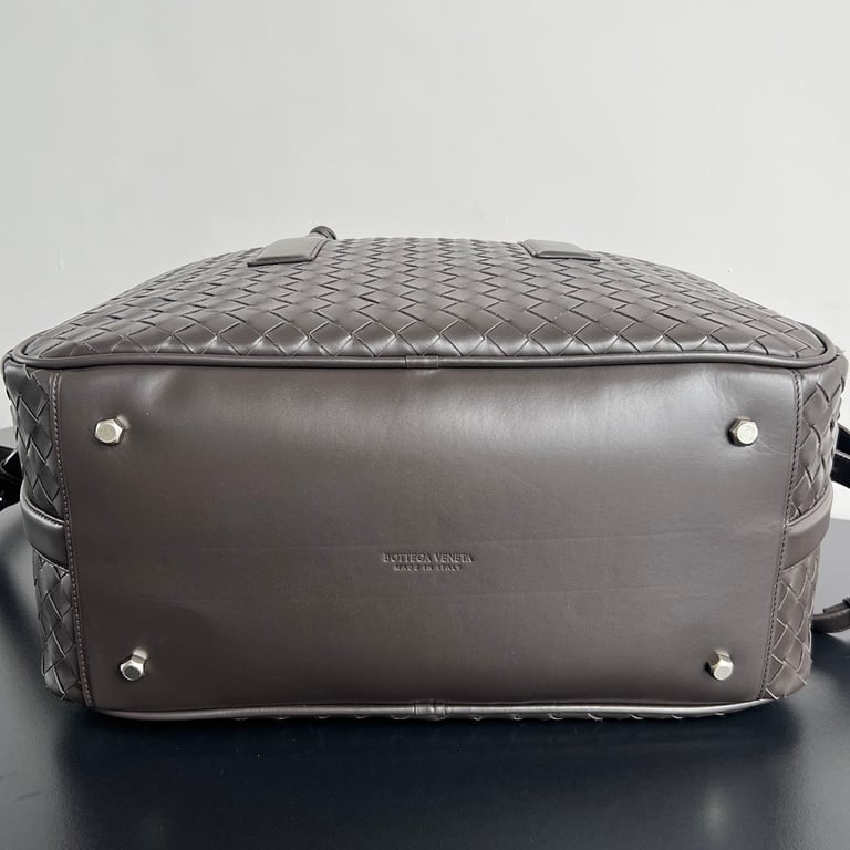 Bottega Veneta Intrecciato Travel Bag 766372 Dark Brown - 8