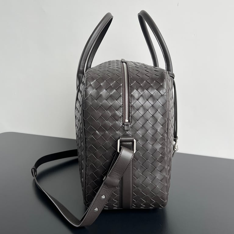 Bottega Veneta Intrecciato Travel Bag 766372 Dark Brown - 9