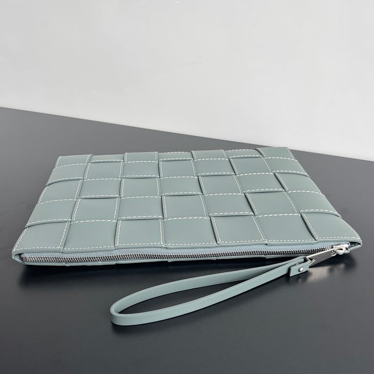 Bottega Veneta 649616 Stitched Intrecciato Clutch Slate Grey - 7