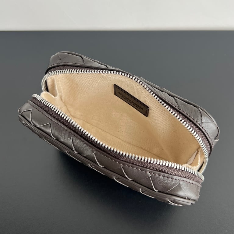 Bottega Veneta Intrecciato Small Toiletry Case Dark Brown - 5