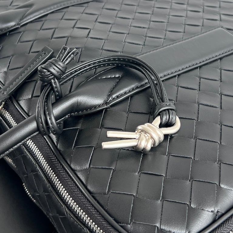 Bottega Veneta Getaway Intrecciato Briefcase Black - 11