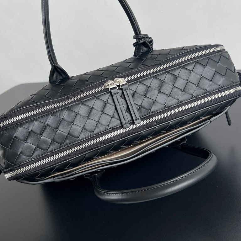 Bottega Veneta Getaway Intrecciato Briefcase Black - 5