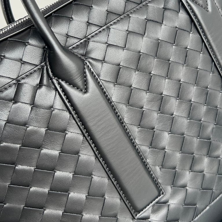 Bottega Veneta Getaway Intrecciato Briefcase Black - 6