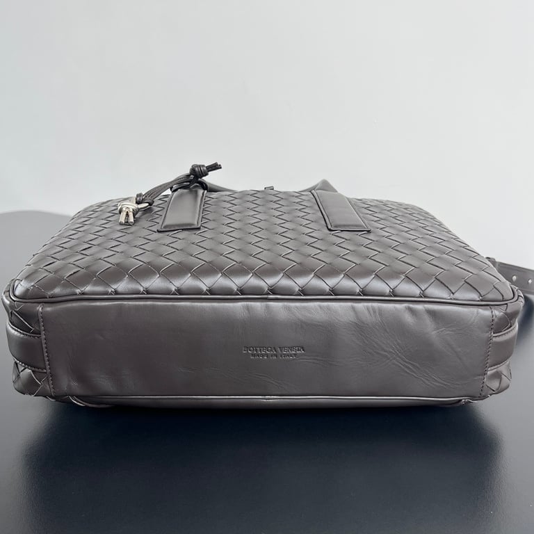Bottega Veneta Getaway Briefcase 766361 Dark Brown - 13