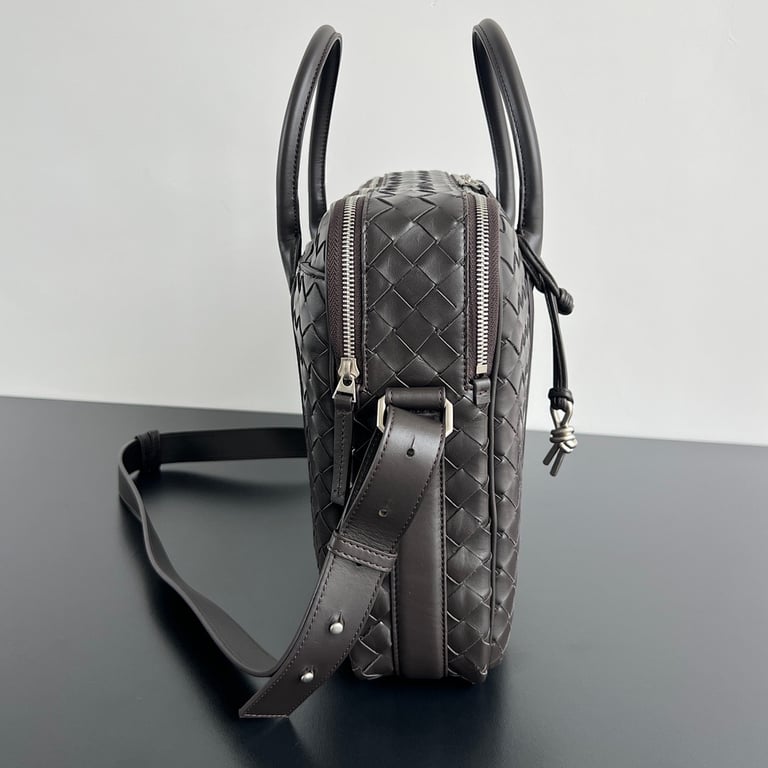 Bottega Veneta Getaway Briefcase 766361 Dark Brown - 14