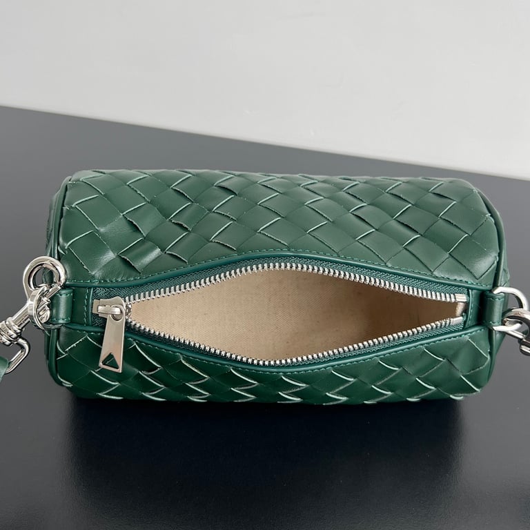 Bottega Veneta Mini Intrecciato Barrel Bag Green - 6