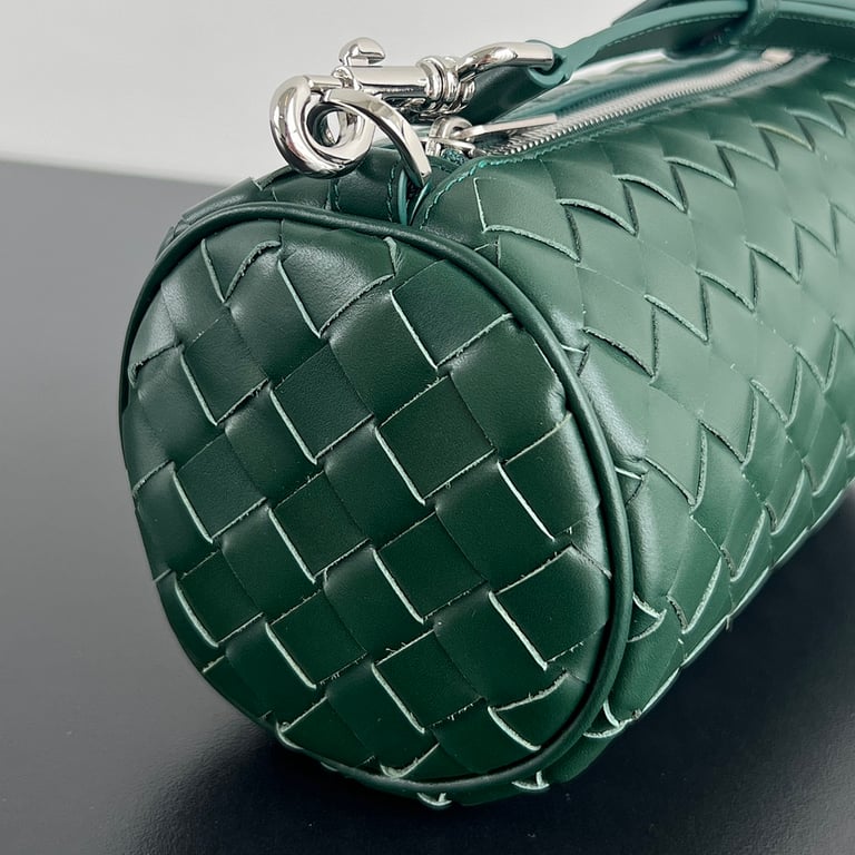 Bottega Veneta Mini Intrecciato Barrel Bag Green - 9