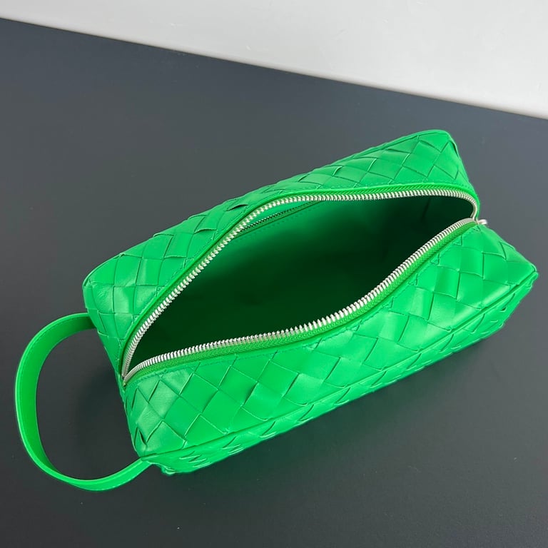 Bottega Veneta Intrecciato Toiletry Case 729295 Parrot Green - 6