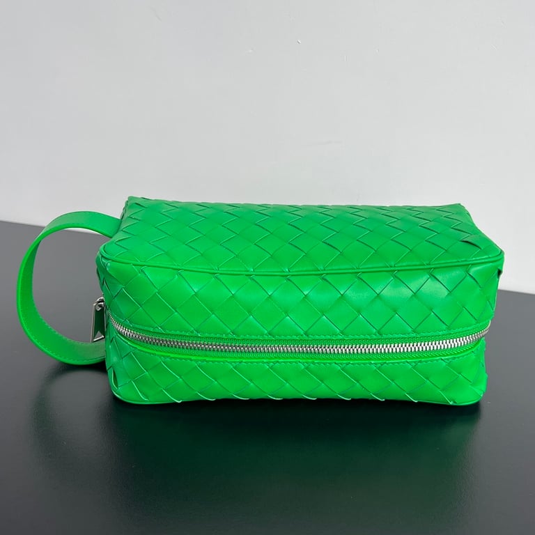 Bottega Veneta Intrecciato Toiletry Case 729295 Parrot Green - 7