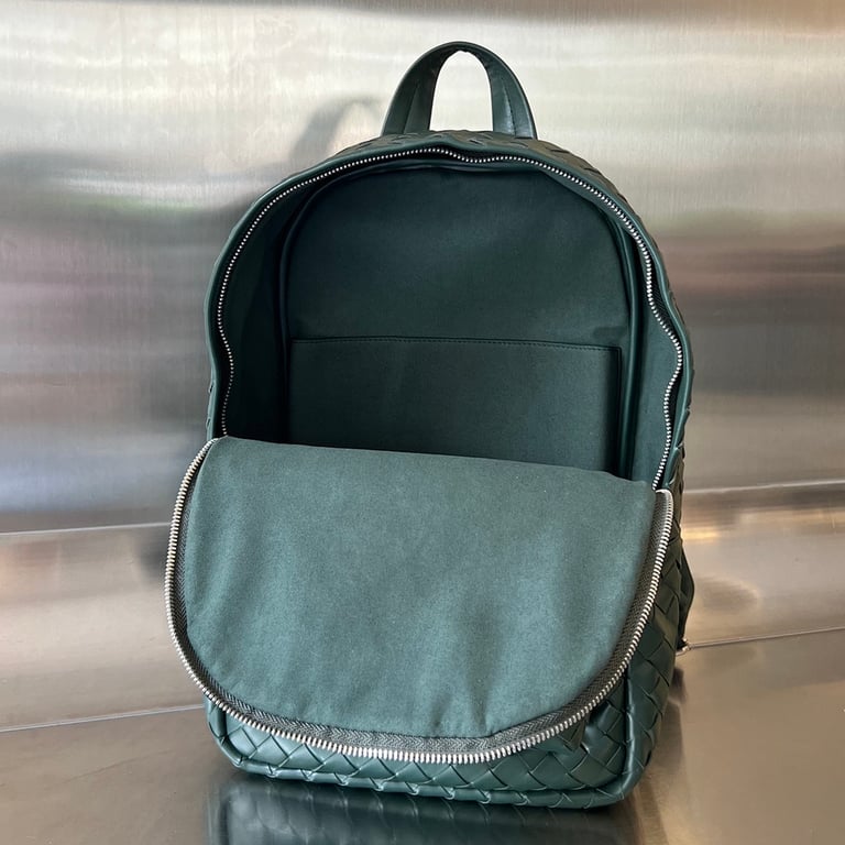 Bottega Veneta Intrecciato Leather Backpack 730728 Green - 5