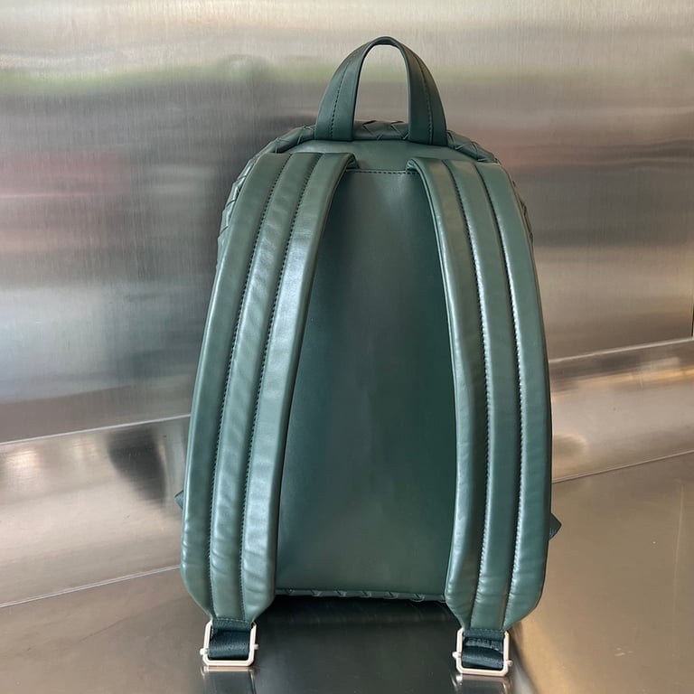 Bottega Veneta Intrecciato Leather Backpack 730728 Green - 8