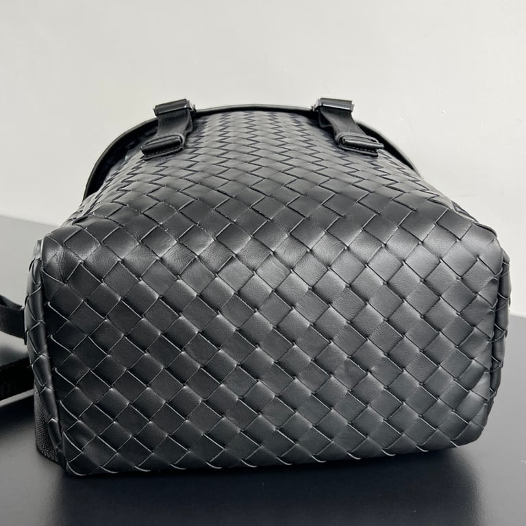 Bottega Veneta Intrecciato Leather Backpack 766580 Black - 8