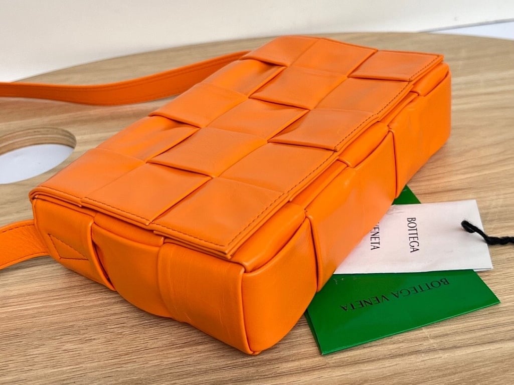 Bottega Veneta Cassette Crossbody Bag Orange - 7