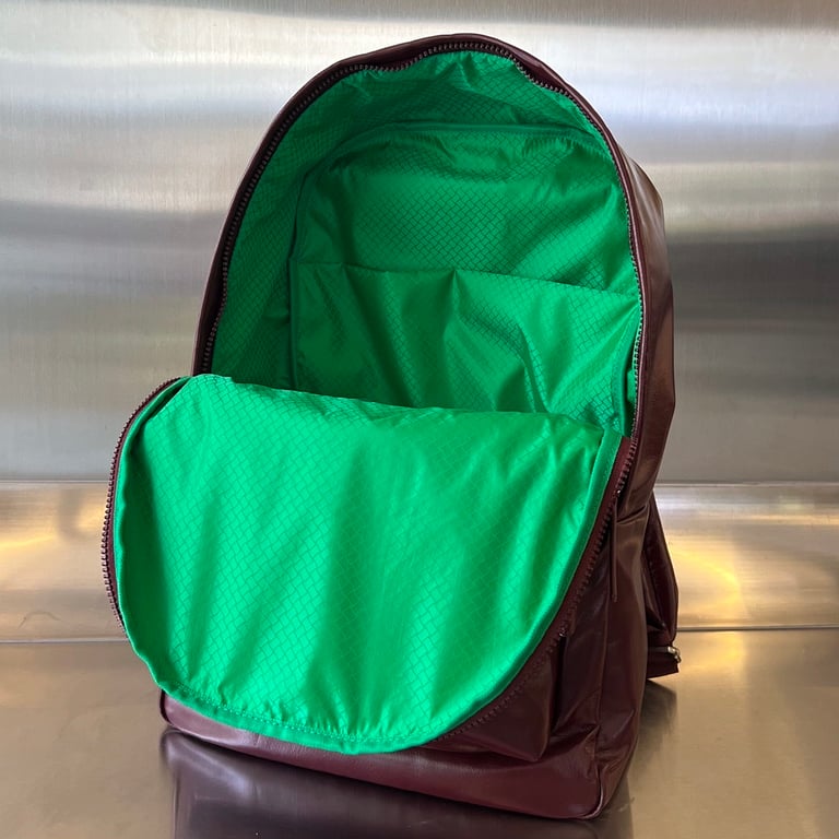 Bottega Veneta 731194 Leather Backpack Burgundy - 7