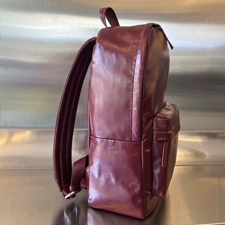 Bottega Veneta 731194 Leather Backpack Burgundy - 9