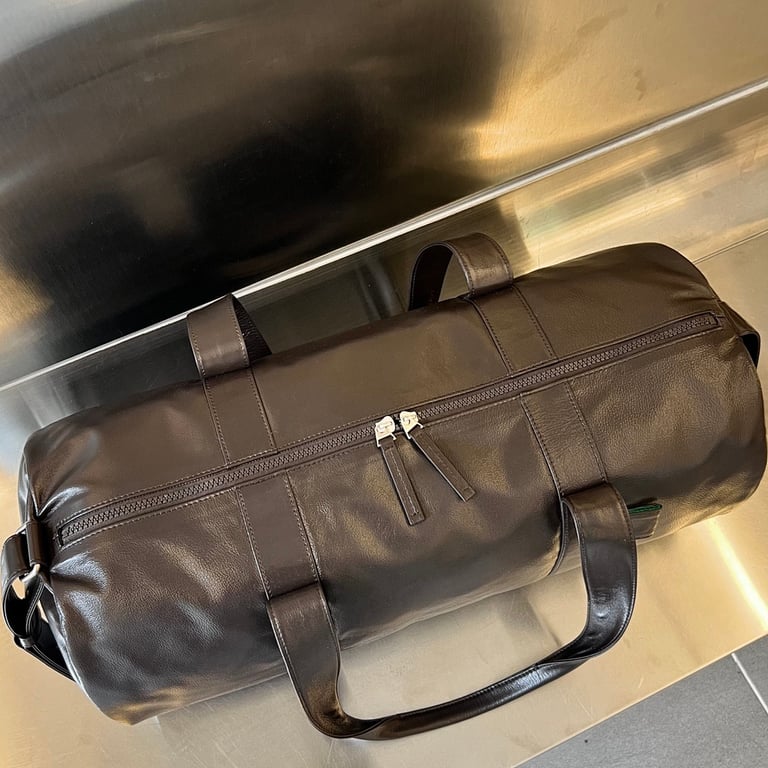 Bottega Veneta 731192 Duffle Bag Black Brown - 7