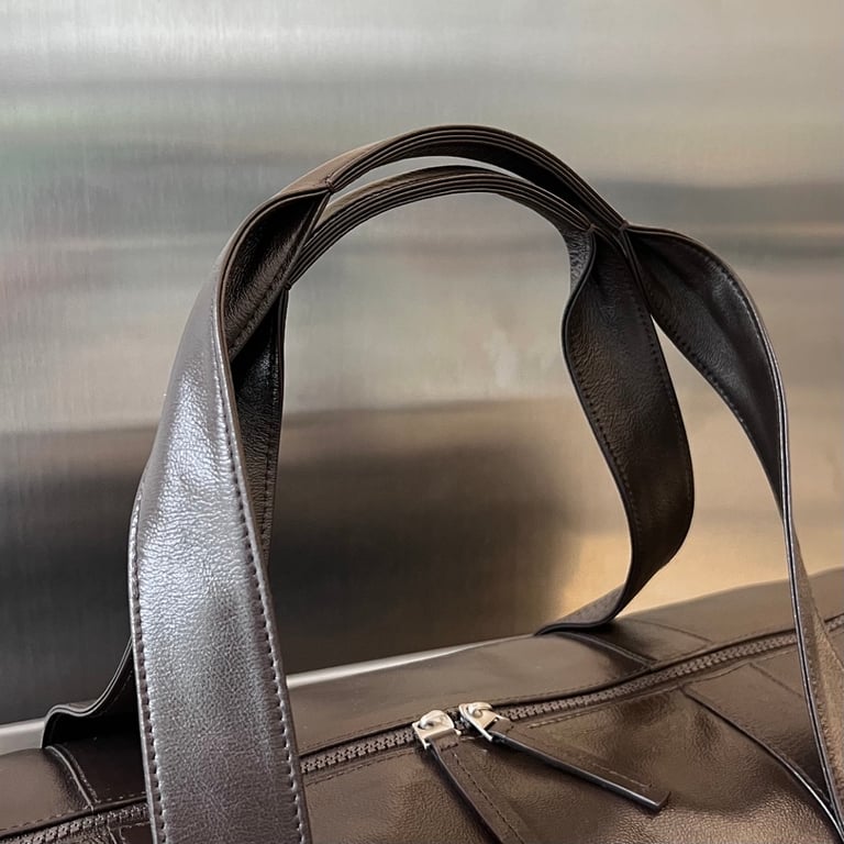 Bottega Veneta 731192 Duffle Bag Black Brown - 8