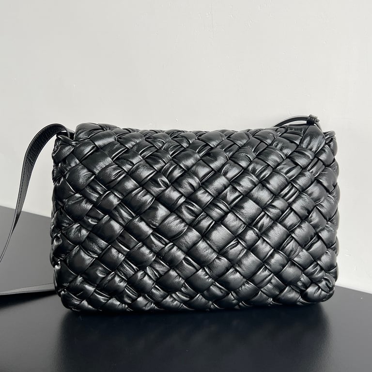 Bottega Veneta Rumple Shoulder Bag Black - 12