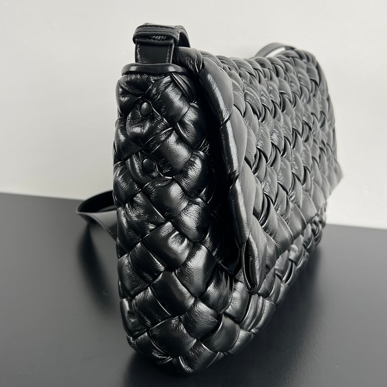 Bottega Veneta Rumple Shoulder Bag Black - 13