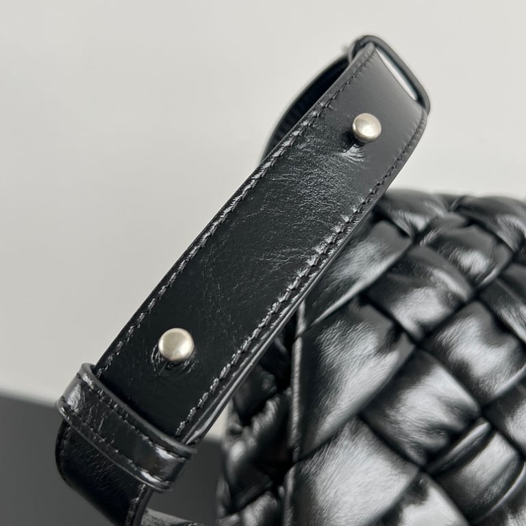 Bottega Veneta Rumple Shoulder Bag Black - 8