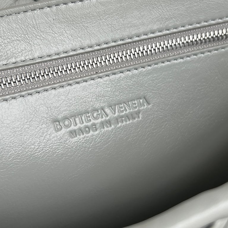 Bottega Veneta Rumple Woven Leather Bag Grey - 8