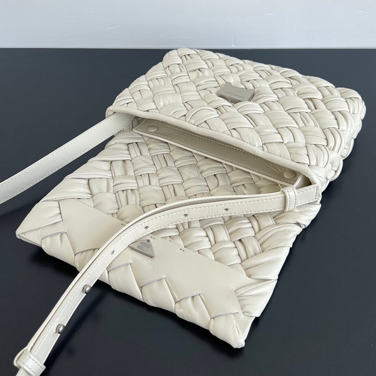 Bottega Veneta Rumple Crossbody Bag Sea Salt - 5