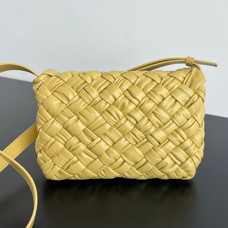 Bottega Veneta Rumple Woven Leather Bag Yellow - 8