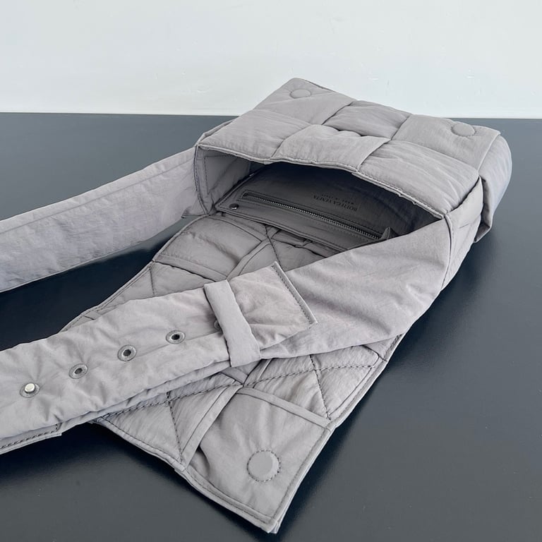 Bottega Veneta Padded Cassette Nylon Bag Grey - 6