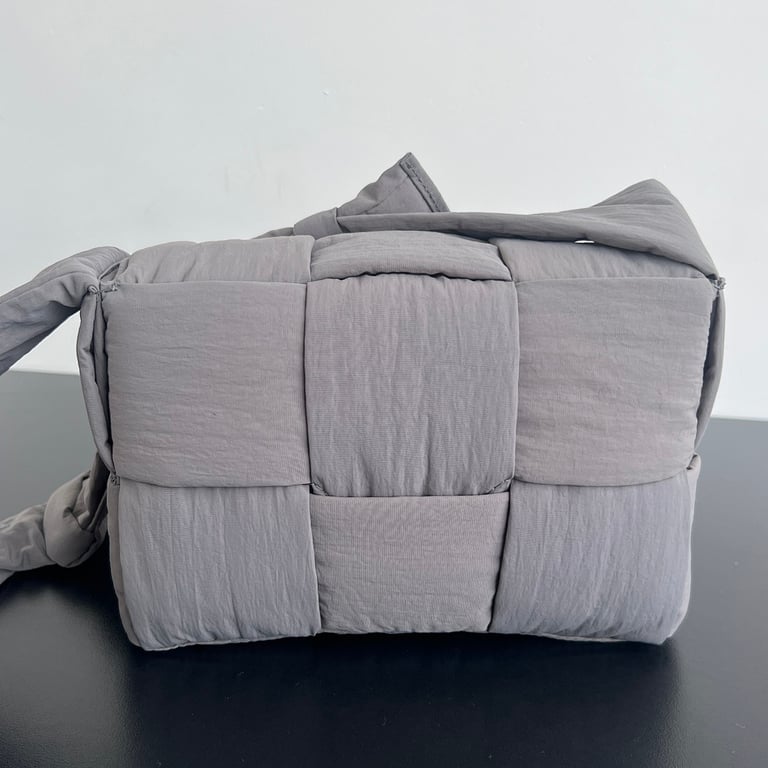 Bottega Veneta Padded Cassette Nylon Bag Grey - 7